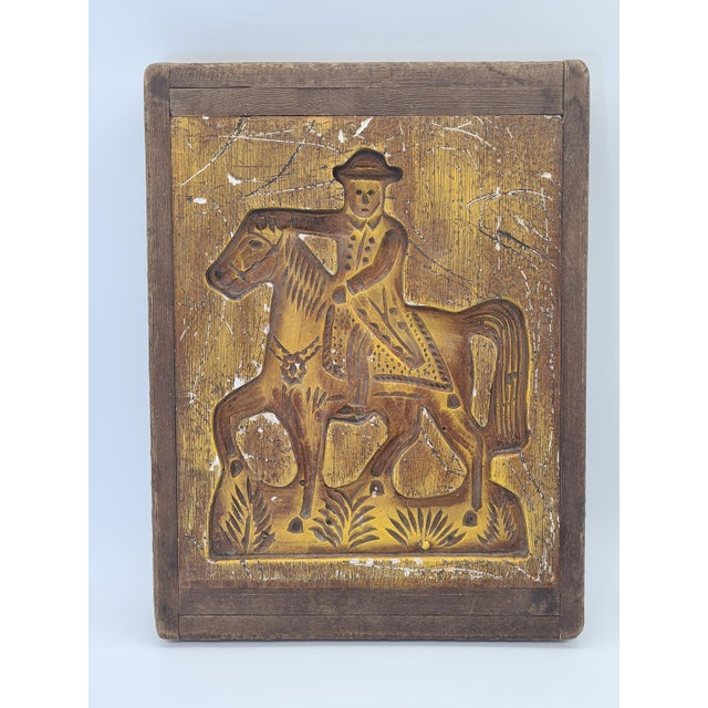 Antique Wooden Relief of Horseman, 1890s For Sale - Image 6 of 10
