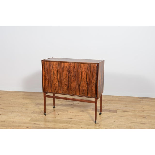 Mid-Century Rosewood Bar with Roller Doors, Denmark, 1960s For Sale - Image 16 of 16