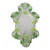 Italian 2000s Venetian Oval Green Floreal Hand-Carving Mirror in Murano Glass Style For Sale