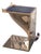 "Alphacute" Bar Stool With Bronze and Woven Leather, Hand Crafted For Sale