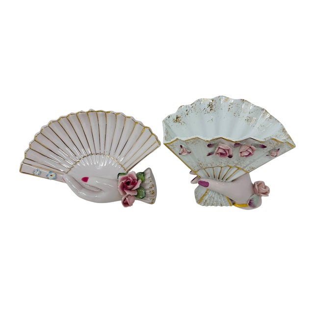 Offered is a rare, authenticated collectors' pair of "Lady's Hand" porcelain from Lefton China, dating to the early 1950s...