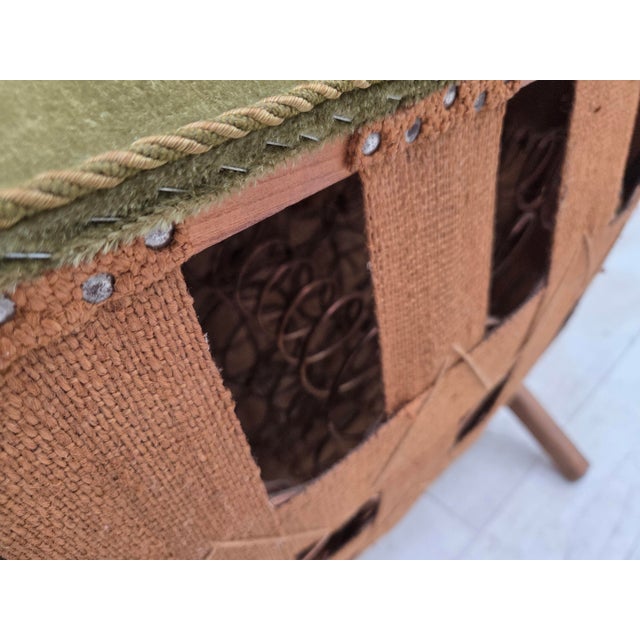 Mid-Century Modern Danish Beech Armchair with Velour Upholstery, 1960s For Sale - Image 3 of 18