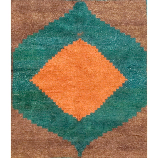 Green Vintage Gabbeh Rug 6'5 X 7'2 For Sale - Image 8 of 8