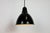 Black Small Industrial Black Enamel Pendant Lamp, 1950s For Sale - Image 8 of 14