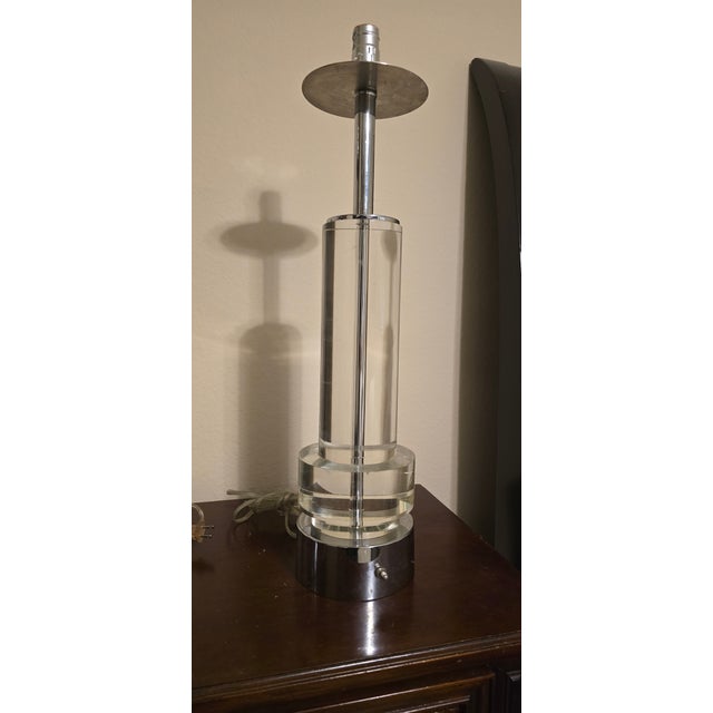 1970s Mid Century Modern Acylic Lamps For Sale In Los Angeles - Image 6 of 6