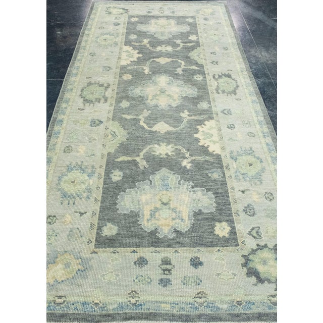 Turkish Oushak Rug 4'2" x 9'10" #18133 Explore a curated collection of hallway runners, wool rugs, and handmade...