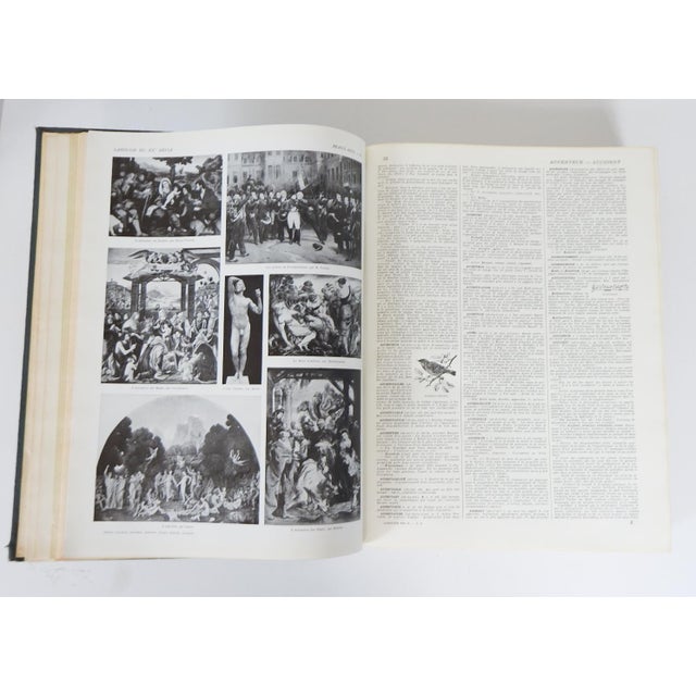 Rustic European 1933 Larousse Du XXe Siècle Reference Books - Set of 6 For Sale - Image 3 of 11
