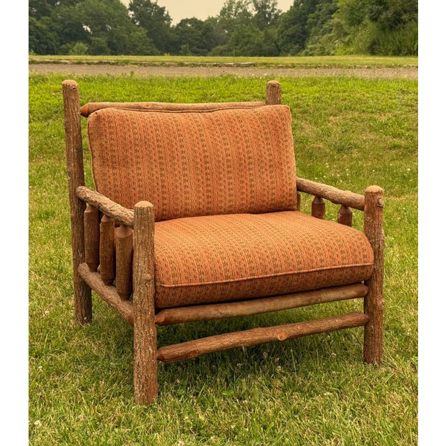 Old Hickory Furniture Co. Set of Four Old Hickory Furniture Co. "Old Faithful" Great Room Lounge Chairs, Shelbyville, Indiana For Sale - Image 4 of 9