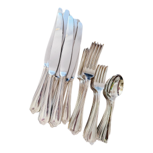 1960s 60 Piece Silver Plated Flatware Service for 12 From the Key Biscayne Hotel Miami