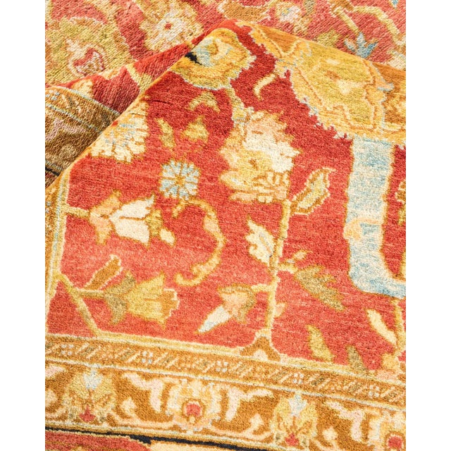 Textile Mogul, One-of-a-Kind Hand-Knotted Area Rug in Orange, 6' 1" x 9' 0" For Sale - Image 7 of 8