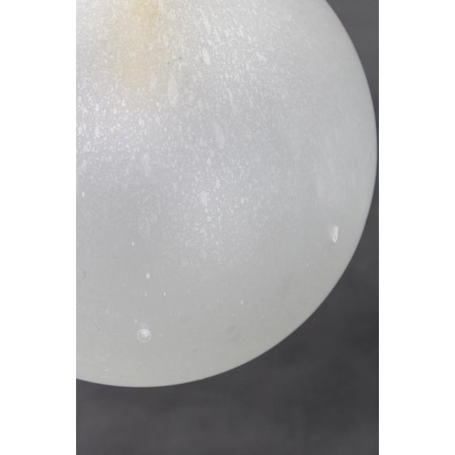Pendant Glass Light attributed to Targetti, Italy, 1970s For Sale - Image 9 of 15