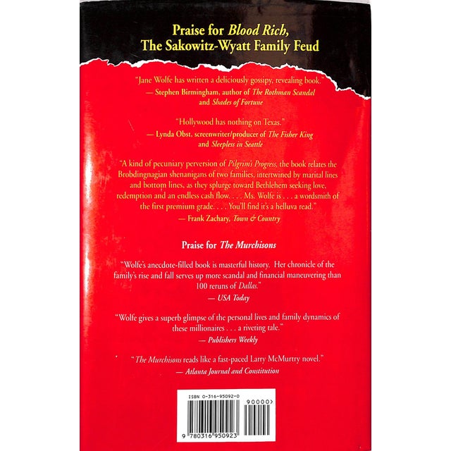 WOLFE, Jane [346] pp. Little, Brown and Company 1993 First Edition 9 1/2" x 6 1/2" A look at the fortunes and misfortunes...