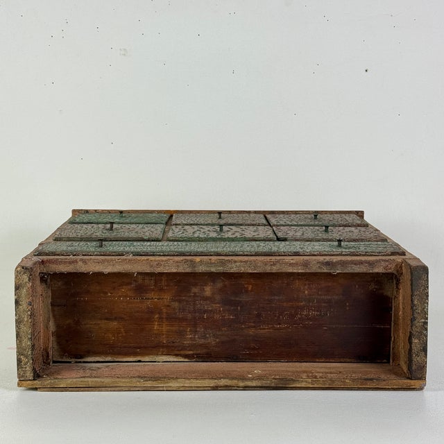 Wood Stupendous Americana Primitive Antique Apothecary Cabinet/Chest With Distressed Multi Color Paint For Sale - Image 7 of 18