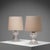 Ivory Ml1 Sculptural Table Lamp in Glass with Rubelli Shade by Ingo Maurer, 1970s, Set of 2 For Sale - Image 8 of 8