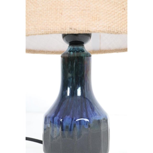 Mid-Century Modern Danish Ceramic Table Lamp by Ernst Nielsen, Faxe, 1960s For Sale - Image 4 of 13