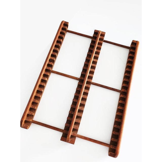 1980s Teak Wood CD Tray Rack With 40 Slots by Kalmar | Chairish