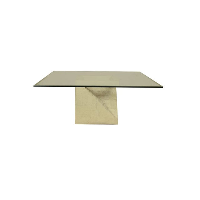Glass 1970s Postmodern Mactan Stone Glass Coffee Table For Sale - Image 7 of 11