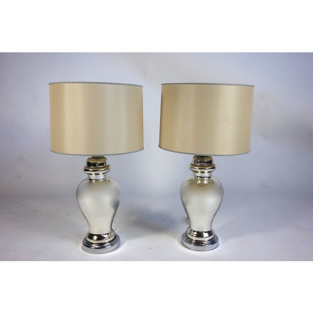 Mercury Glass Table Lamps - Pair For Sale - Image 4 of 9
