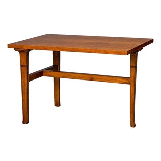 t.h. Robsjohn-Gibbings, Rare Trapeza End Table, Walnut, Greece, 1960s For Sale