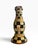 Vintage Black & Gold Checkerboard Candlestick | Hand-Painted Decorative Taper Holder For Sale - Image 4 of 6