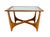 Wood Vintage Lane Silhouette Mid-Century Modern Walnut Side Tables, Pair – Sculptural X-Stretcher Base With Inset Glass Tops For Sale - Image 7 of 12