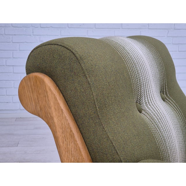 Brown Danish Armchair in Wool & Oak, 1970s For Sale - Image 8 of 18