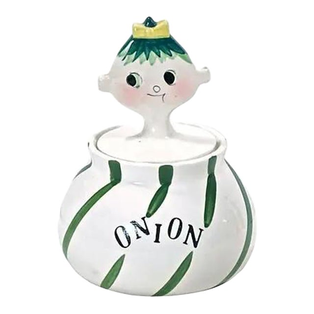 Mid-Century Modern Pixieware Onion Condiment Jar For Sale