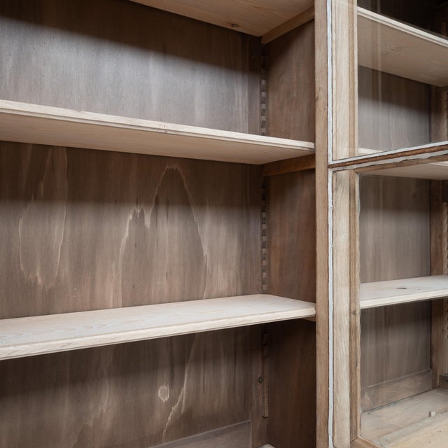 French Oak 12-Door Bookcase, 1920s For Sale - Image 9 of 12