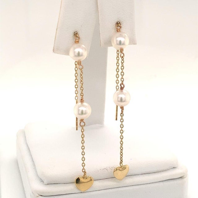 Akoya Pearl Earrings 14k Yellow Gold Certified For Sale - Image 16 of 16