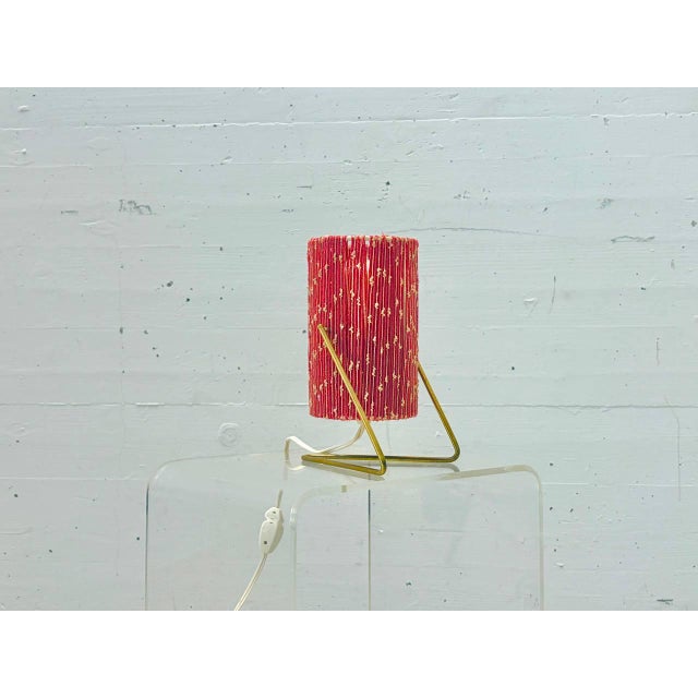 Table Lamp with Fabric Shade and Brass Frame, 1960s For Sale - Image 15 of 16