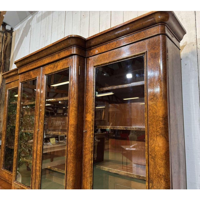 Victorian Bookcase in Burr Walnut, 1800s For Sale - Image 6 of 18