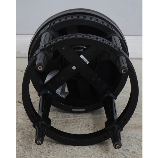 Set of 4 Frontgate Leather Counter Stools For Sale - Image 16 of 17