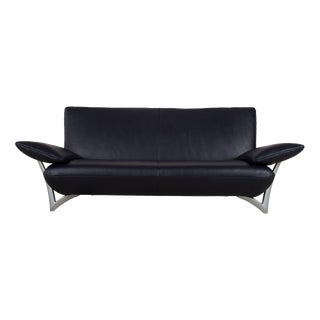 Leather Three-Seater Blue 1900 Sofa Couch from Rolf Benz For Sale