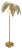 Matthew Izzo Home Palmbeach Coco Green and Natural Paper Rafia Floor Lamp With Brass Details For Sale