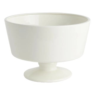 White Senora Decorative Footed Bowl For Sale