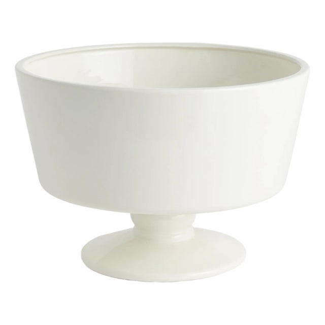 White Senora Decorative Footed Bowl For Sale