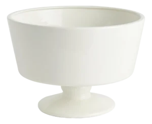 White Senora Decorative Footed Bowl