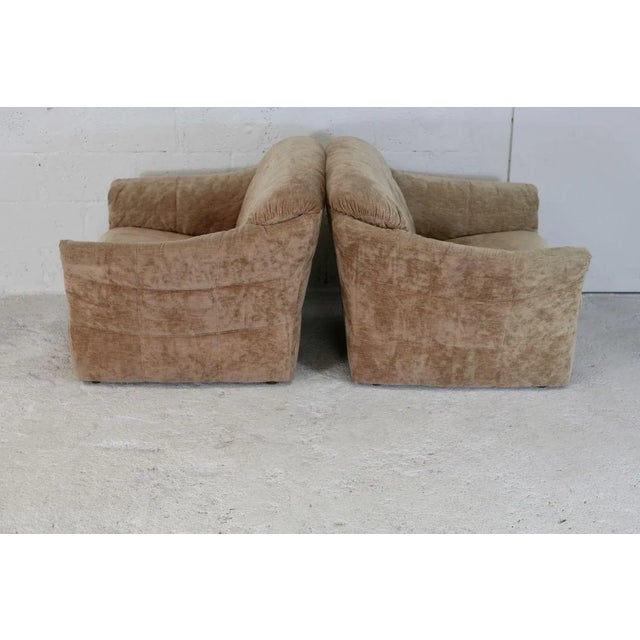 Set of Velvet Caramel Armchairs, 1960s, France For Sale - Image 14 of 18