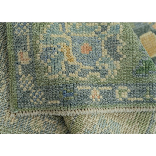 Turkish Oushak Rug 3'x 6'7" #19038 For Sale In Houston - Image 6 of 8