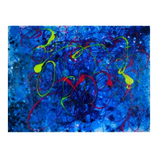 Ocean Lights - Expressionist Composition in Acrylic on Canvas by Charles David Francis For Sale
