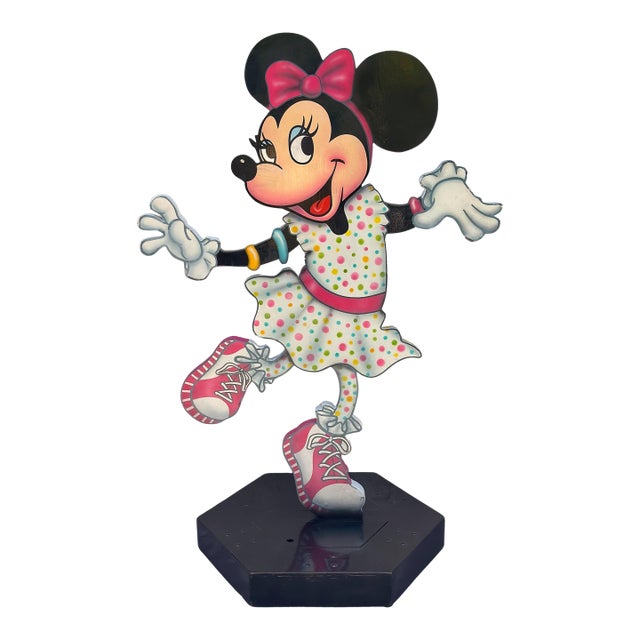 Walt Disney Life-Size Sculpture of Dancing Minnie Mouse on Wheeled Base For Sale