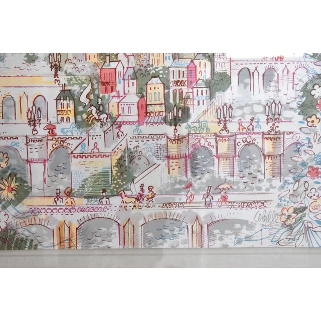 Charles Cobelle Paris Cityscape "Notre Dame" 1978 Lithograph For Sale - Image 6 of 13