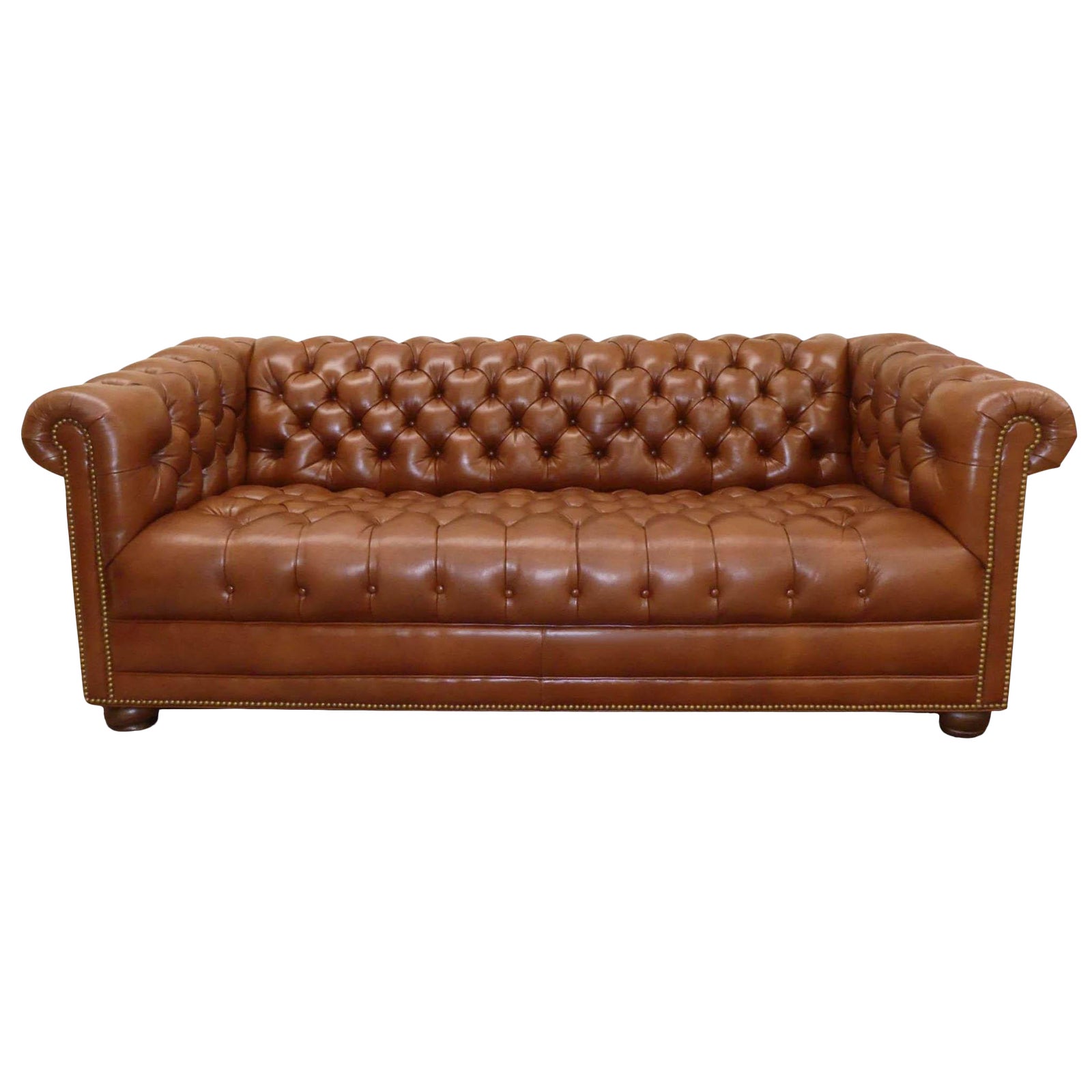 Hancock & Moore Tufted Leather Chesterfield Sofa Chairish