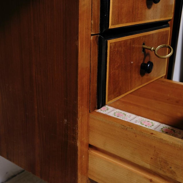 Mid-Century Modern Writing Desk with Drawers, Italy, 1950s For Sale - Image 10 of 18