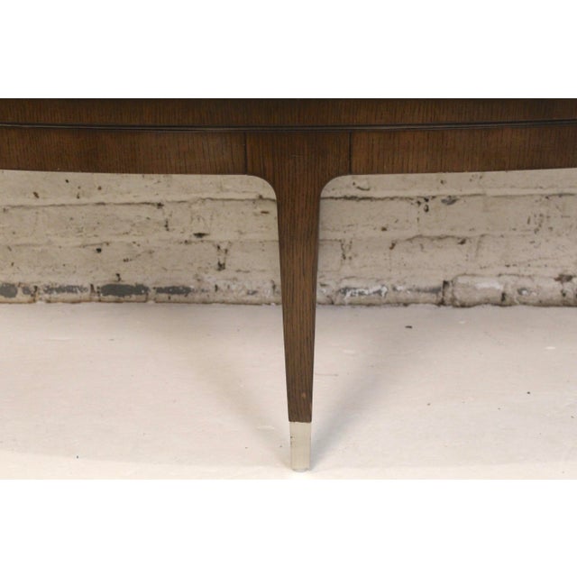Wood Mid 20th Century Oval Walnut Coffee Table For Sale - Image 7 of 10