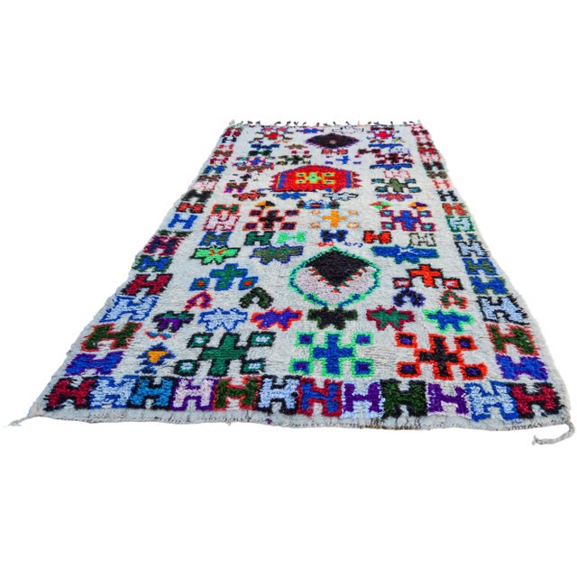 Mid 20th Century Vintage Moroccan Rug - 3'6" X 7'3" For Sale - Image 4 of 9