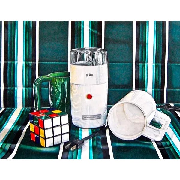 Artist: Jeanette Pasin Sloan, American (1946 - ) Title: Heroic Materialism No. 1 Year: 1981 Medium: Acrylic and Color...