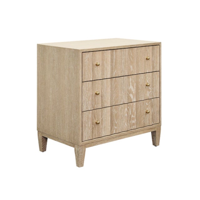 New special order item. Not vintage. Add a touch of elegance to your space with the Carmack Fluted Cerused Oak Three...