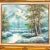 Hollywood Regency 1982 Vintage Impressionist Original Oil Painting, Snowy Winter Creek Landscape, Framed. For Sale - Image 3 of 11