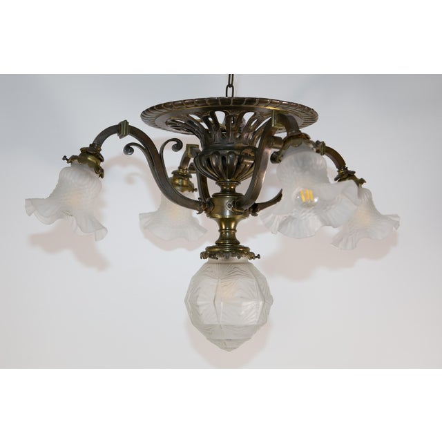 Bronze Ceiling Light, 1920s For Sale - Image 13 of 13
